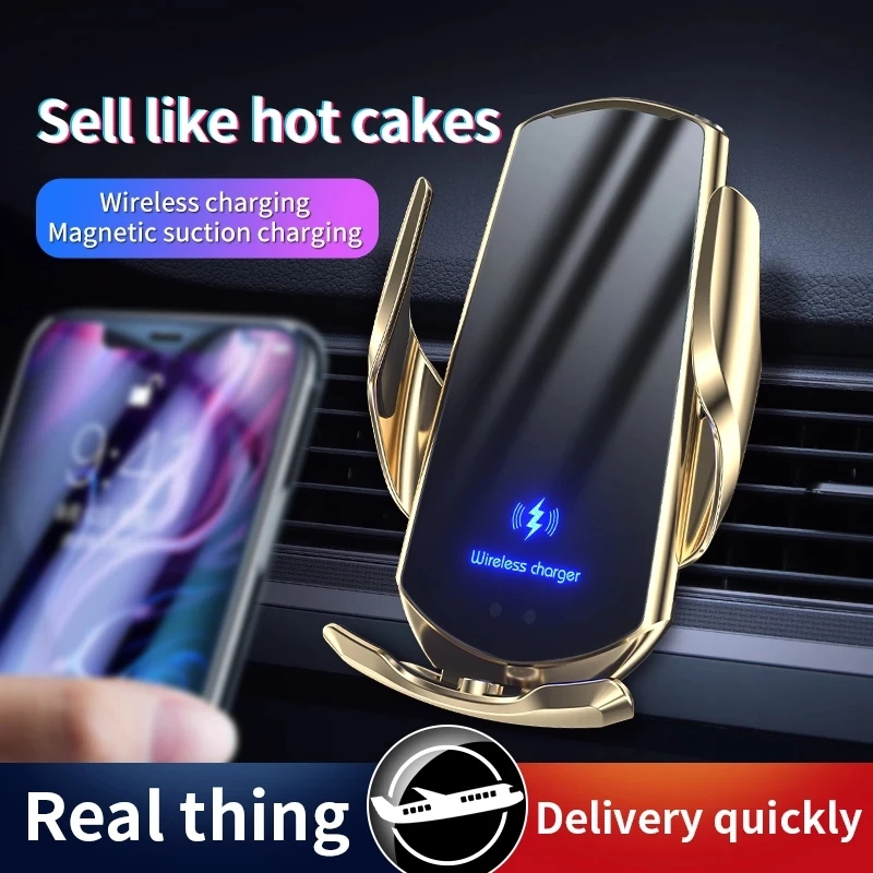 Автомобильное беспроводное зарядное устройство для Samsung S20 S10 iPhone 12 11 XS XR X