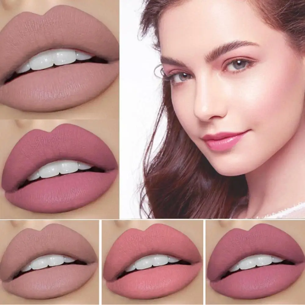 1 шт. Женская мода жидкая губная помада набор блеск для губ телесный макияж