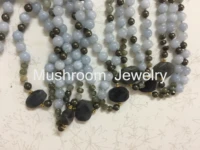 free shipping women gift faceted labradorite and pyrite stone bead 108 mala yoga necklace