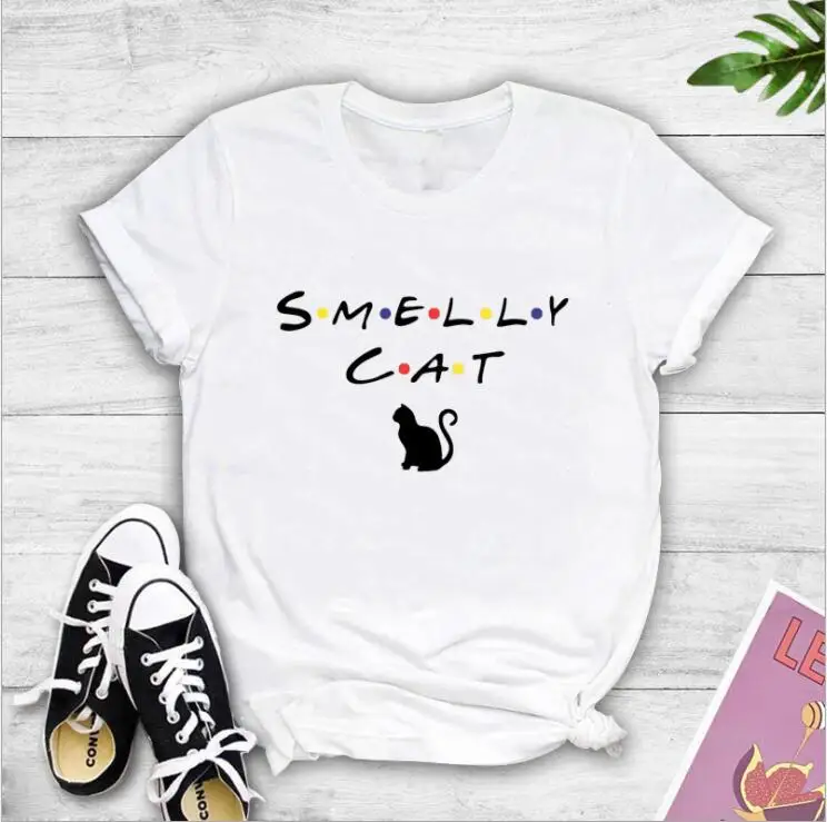 

smelly cat t shirt Women Friend Tv Show Smelly Cat Printed T Shirt Summer Funny Shirt Girl And Female Top Tee FRIENDS