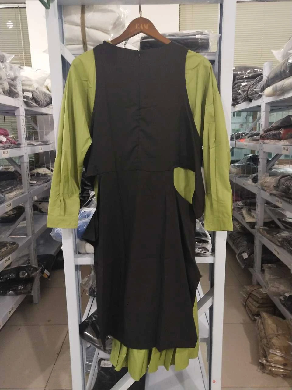 LANMREM 2020 осеннее новое модное платье из двух частей свободное с длинными рукавами