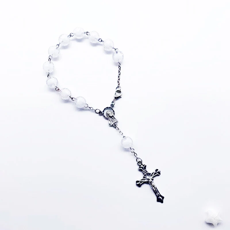 Крест Бусы Иисус Мэри бусы сердце икона милости Религиозный браслет | Украшения и