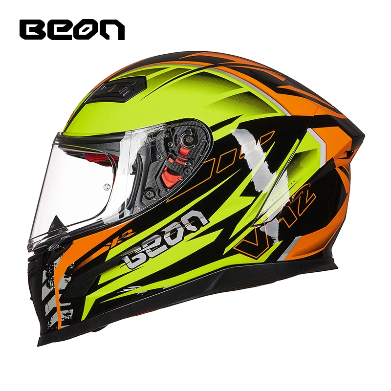 Новинка 2019 BEON мотоциклетный шлем для мужчин и женщин полнолицевой спортивный