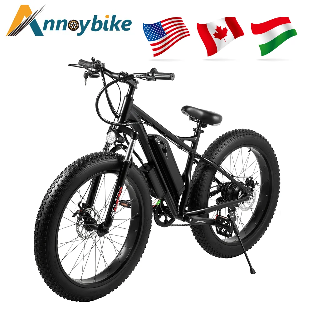 Günstig 26 Zoll 30 Km/h 48V350W500W Elektrische Fahrrad Schnee Bike Fett Reifen 40-50km Motorrad Ebike 26*4,0 Reifen Modell Lithium-Batterie 12A