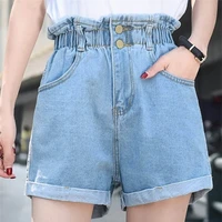 casual summer hot sale denim women high waist wide leg hot shorts large size sexy cotton short jeans