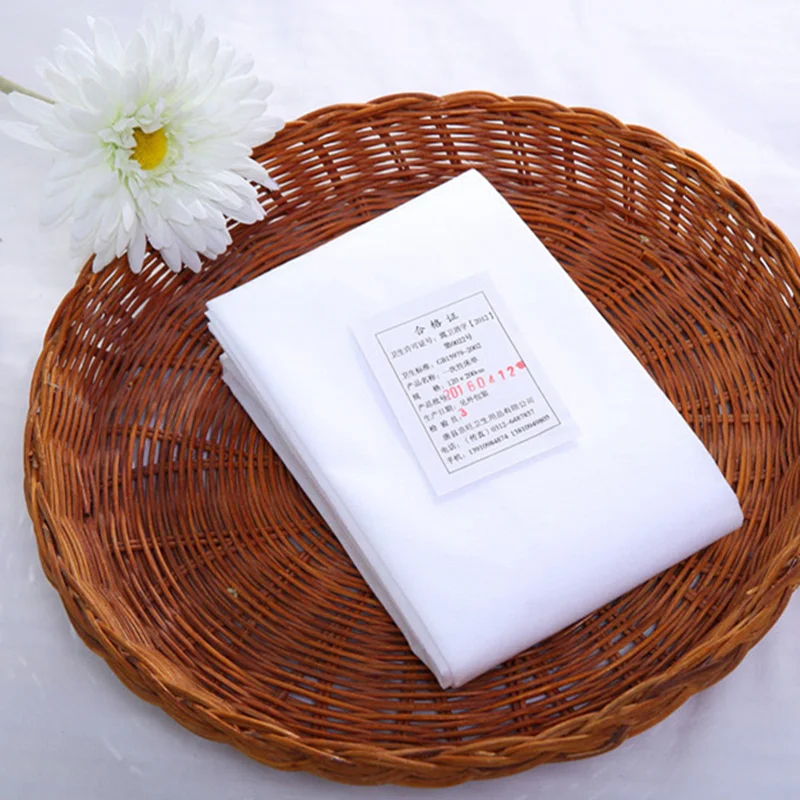 White Disposable Anti-dirty Bed Sheets Portable Travel Hotel on Business Bedsheet Waterproof Flat Sheet Cover 200*180cm | Дом и сад