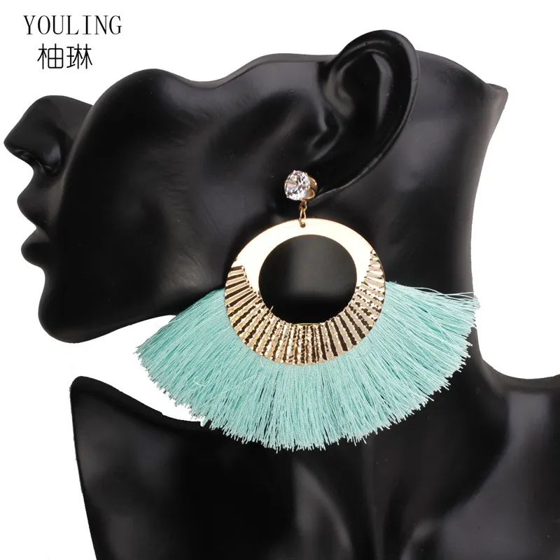 Женские богемные серьги-подвески YOULING длинные серьги ручной работы с бахромой 2020