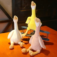2021 new simulation fluffy duck plush toy cute animal stuffed swan dolls fashion plush toy for kids birthday christmas gift