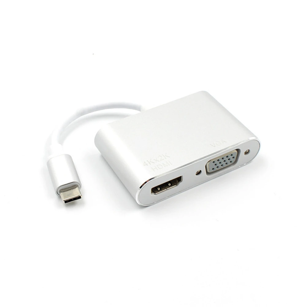 USB C к HDMI 4K VGA адаптер 3 1 type видео конвертеры для Macbook Pro серии ноутбука концентратор