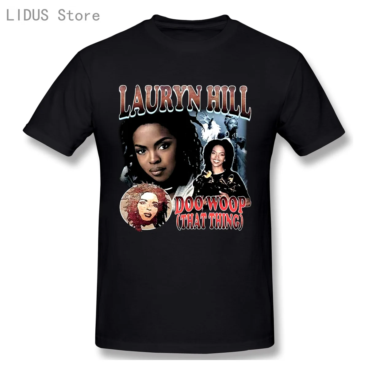 

Gorgeous Retro Lauryn Hill Shirt Men Short Sleeves Soft Cotton Streetwear Rapper Tshirt Loose Fit Leisure T-shirt Fans Tee Tops