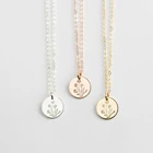 Изящное ожерелье с дисковыми цветами, простое вдохновляющее цветочное ожерелье с букетом, ювелирное изделие 15 мм, 18 дюймов