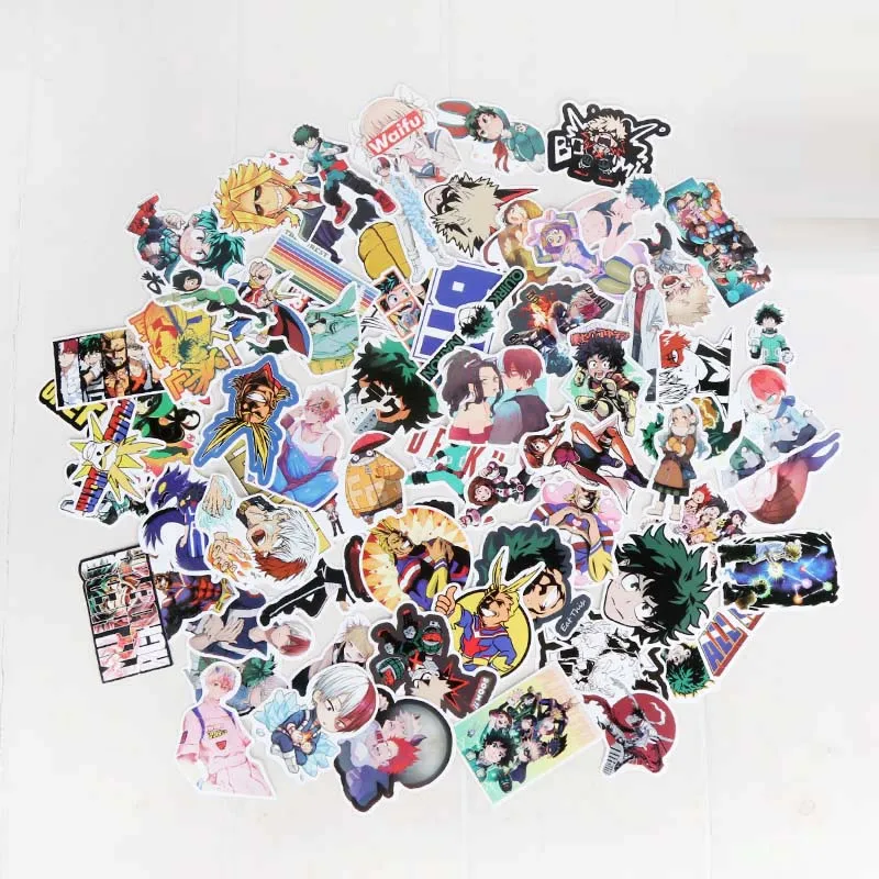 73 шт./компл. аниме Моя геройская Академия стикеры аксессуары для косплея ПВХ