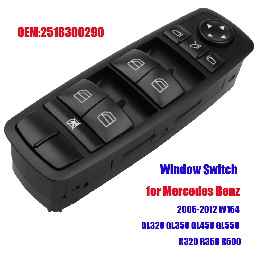 

Панель переключателя окон автомобиля, кнопки подъема Главного управления, автомобильные аксессуары для Mercedes Benz W164 GL320 GL350 GL450 R320 R350