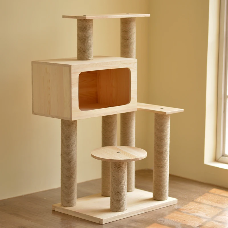 Рама для скалолазания кошки из цельного дерева гнездо игрушки товары