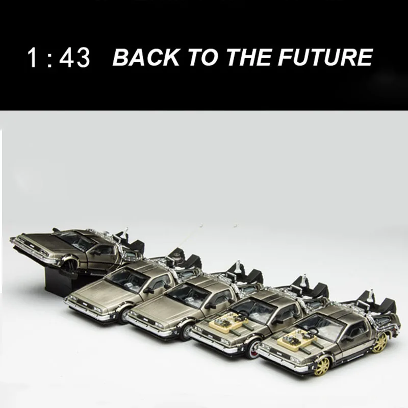 1/43 масштаб возвращается в будущее часть 1 2 3 машина времени DeLorean DMC 12
