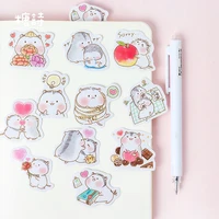 46 pcs box lovely little hamsters paper stickers diy album books decorative stickers