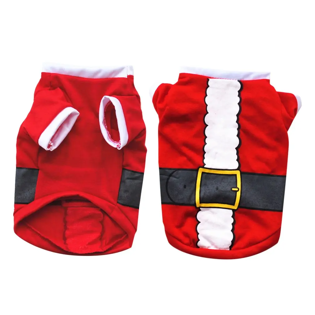 Рождественская Одежда для животных Милая футболка с собачкой мягкая хлопковая