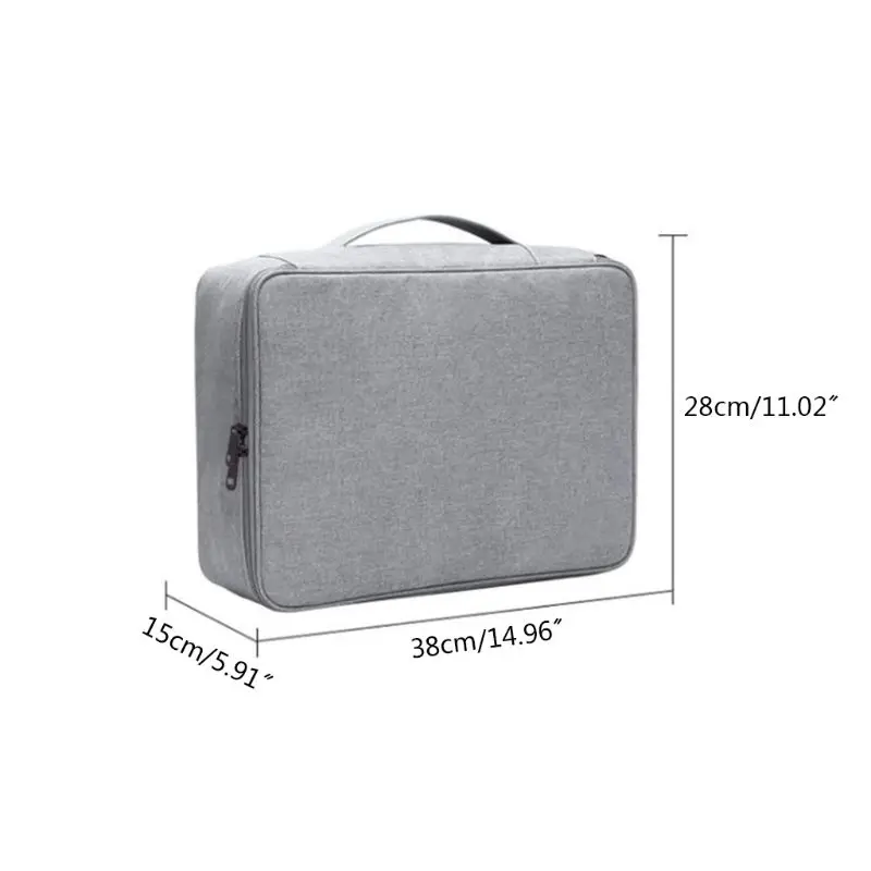Double Layer Document Ticket Bag Zipper Storage Large Capacity Certificates Files Organizer Travel | Канцтовары для офиса и
