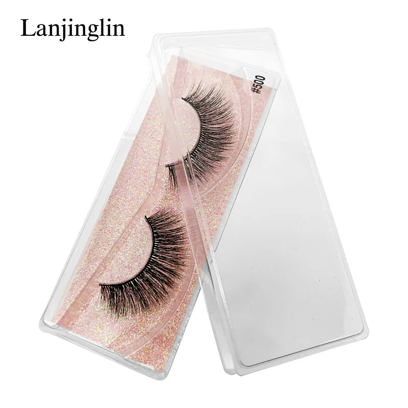 LANJINGLIN, 1 пара, 3d, норковые накладные ресницы, натуральные, длинные, накладные ресницы, для наращивания, сексуальные, для макияжа, красивые, бесклевые, оптом