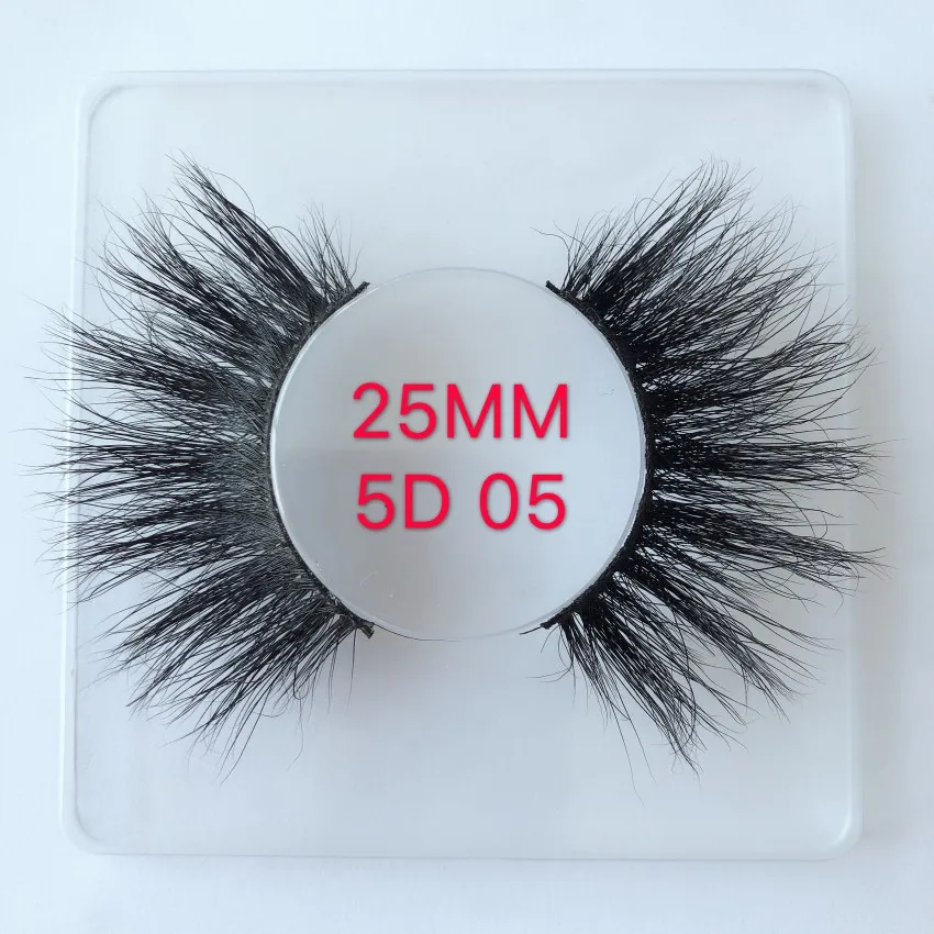 25mm 5D05 10 пар длина 25 мм норковые ресницы Экстра длинные 3 норковые ресницы большие драматические перекрещивающиеся пряди ресницы натуральные ресницы расширение - Цвет: 25mm 5D05