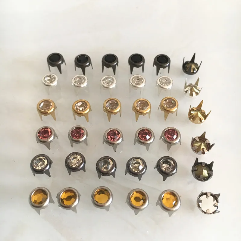 150 шт-заклепки 6 мм цветные хрустальные бусины Круглые пятна Сумка Обувь