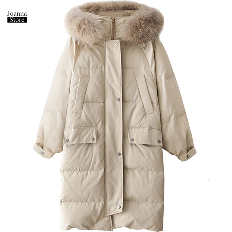 Зимняя куртка женская длинная большого размера Пузырьковая с искусственным