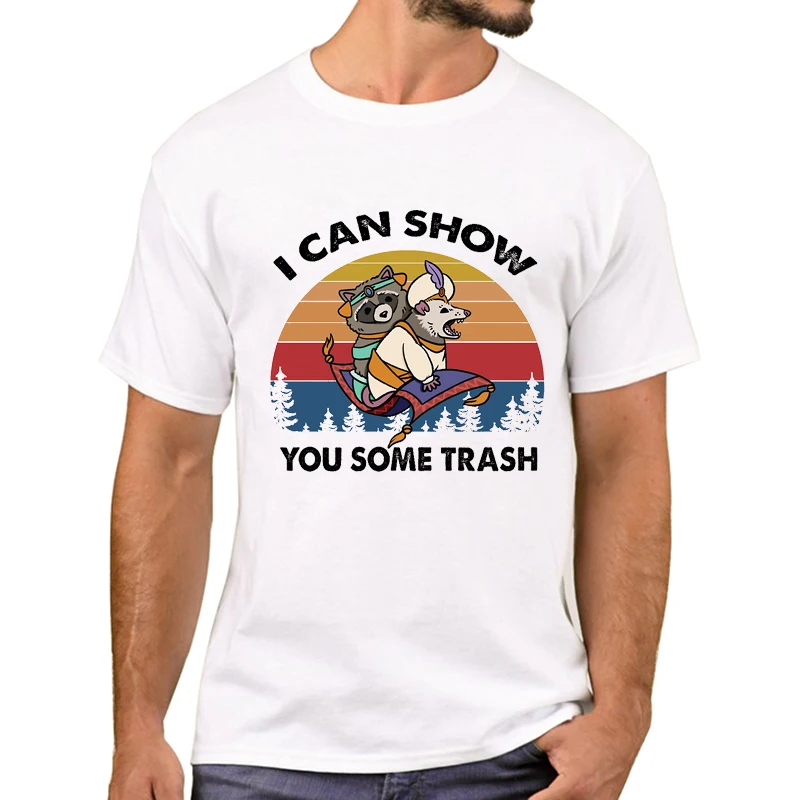 TEEHUB Heißer Hipster ICH Kann Zeigen Sie Einige Müll Männer T-Shirt Lustige Waschbären Gedruckt T Shirts Kurzarm T-shirts Kühlen t – Detail 4