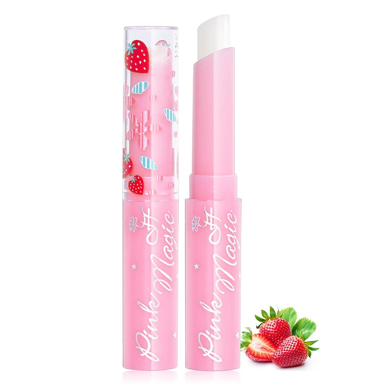 

Strawberry Lipstick Long Lasting Lighten Lips Moisturizing Lip Gloss Warming Lip Balm Discoloration Lip Cream Soft Lips Makeup