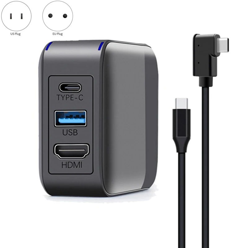 

Многофункциональный адаптер 2 в 1 65 Вт 3.0 стандарта USB Type-C для ПК, HD ТВ-конвертер для Nintendo Switch