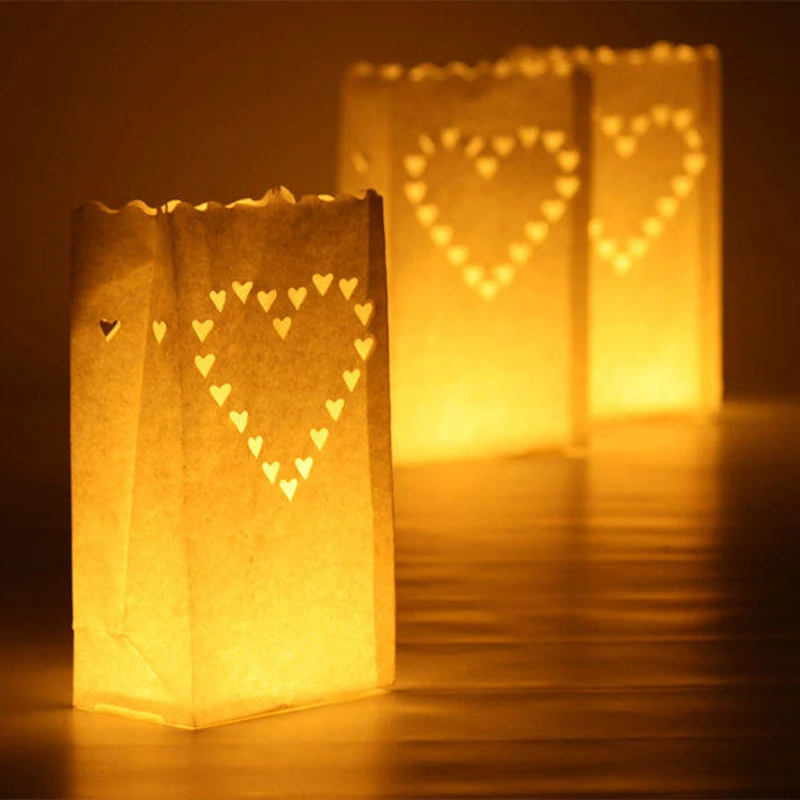 50 шт./лот Солнечный держатель для чайной свечи Luminaria бумажный Свеча-фонарь сумка для рождественской вечеринки наружное свадебное оформление новинка