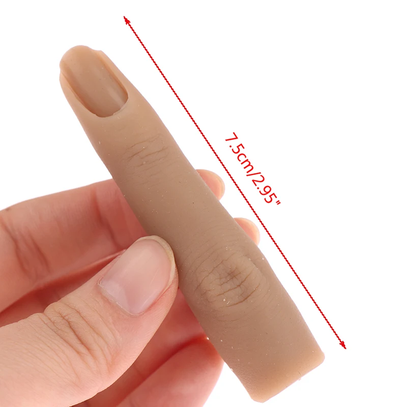 

1Pcs Nail Art Silicone Practice Fake Fingers Model Nail Art Training Display Tip