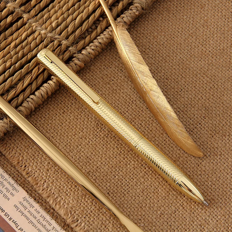 

1 шт. роскошный шариковый спиннинг канцелярские принадлежности для офиса и школы Красивая гелевая ручка деловые подарки плавное письмо черный 03791