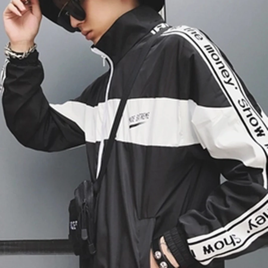 

Spring Men Jacket Suit Thin Slim Trend Hip Hop Bomber Jacket Men Casual Winter Baseball Coat Mens Clothing Wholesale Clothes