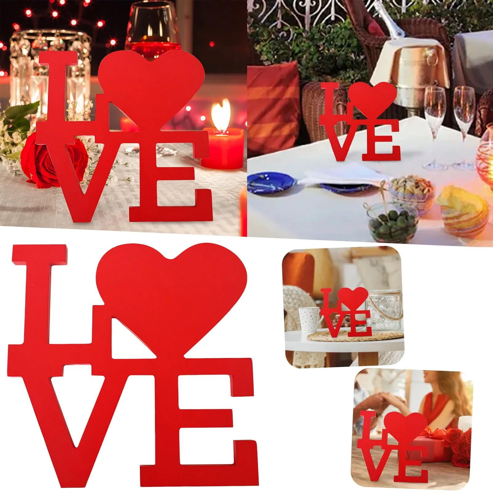 Деревянная надпись LOVE настольная отдельно стоящая табличка декоративная