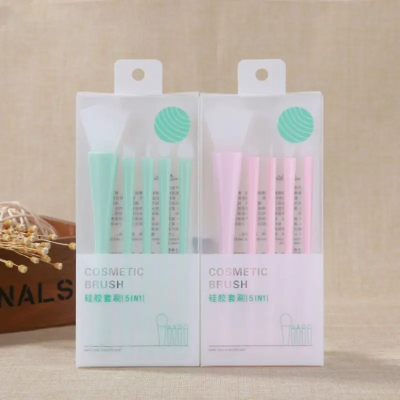 Набор силиконовых кистей для макияжа 5 шт. удобная и практичная маска кисть теней