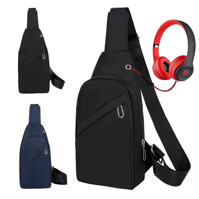 VBTEFE 2020 Multifunctional Earphone Hole Mens Shoulder Bag Casual Outdoor Messenger Bags Short Trip Male Chest Pack |
