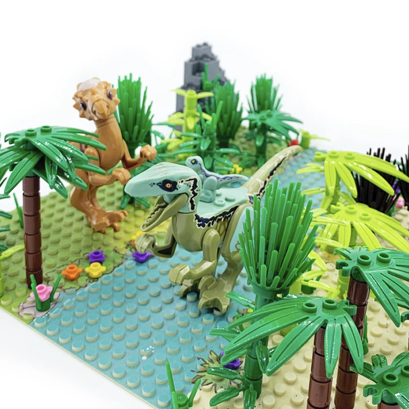 С динозавром Мир Юрского периода мир 2 дерево лес экшн-фигурки животных