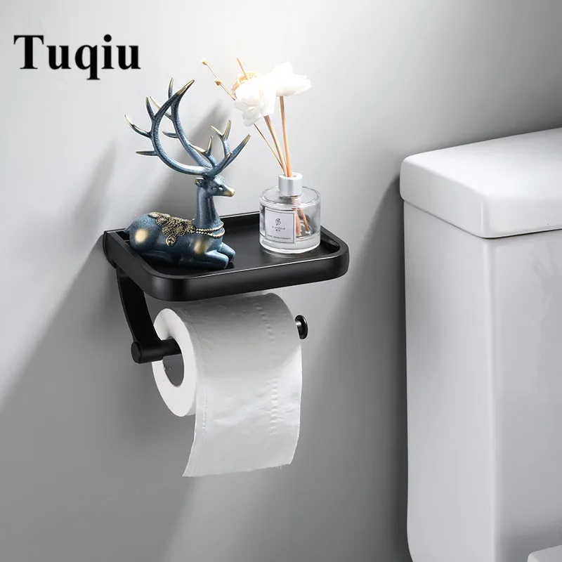 Держатель для бумаги с держателем телефона алюминиевый держатель рулона в