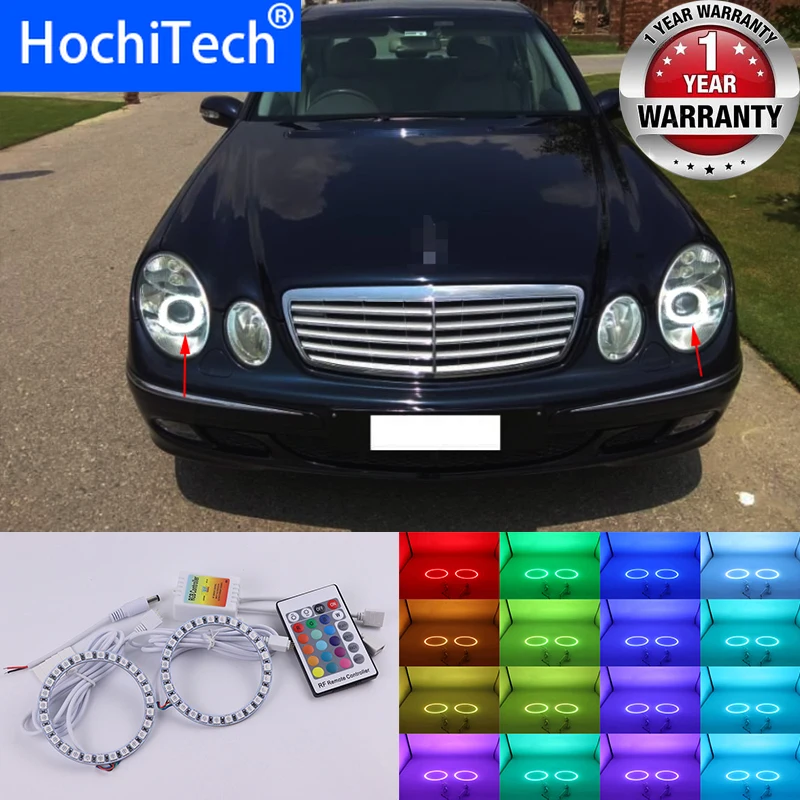 Для Mercedes Benz e класса w211 2003 2009 Высокое качество мульти Цвет Ангельские глазки