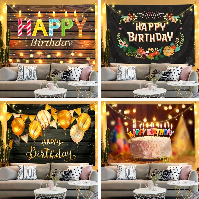 

Boho Chic Colored Candles Tapestry Party Wall Hanging Bedroom Kindergarten Teen Room Christmas Dorm Wall Home Child Birthday