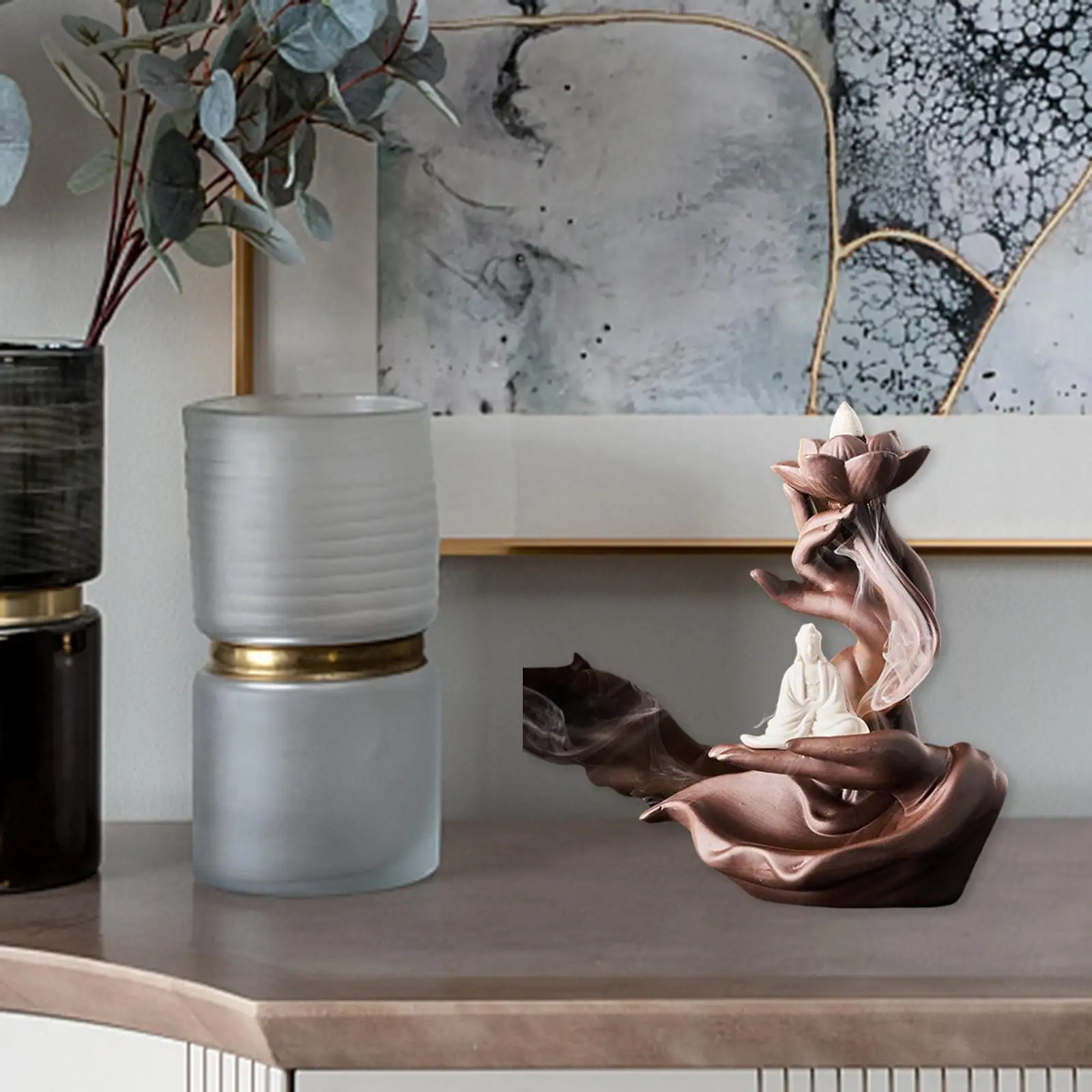 

Zisha Ceramics Backflow Incense Burner Holder Cascade Waterfall 2-pack