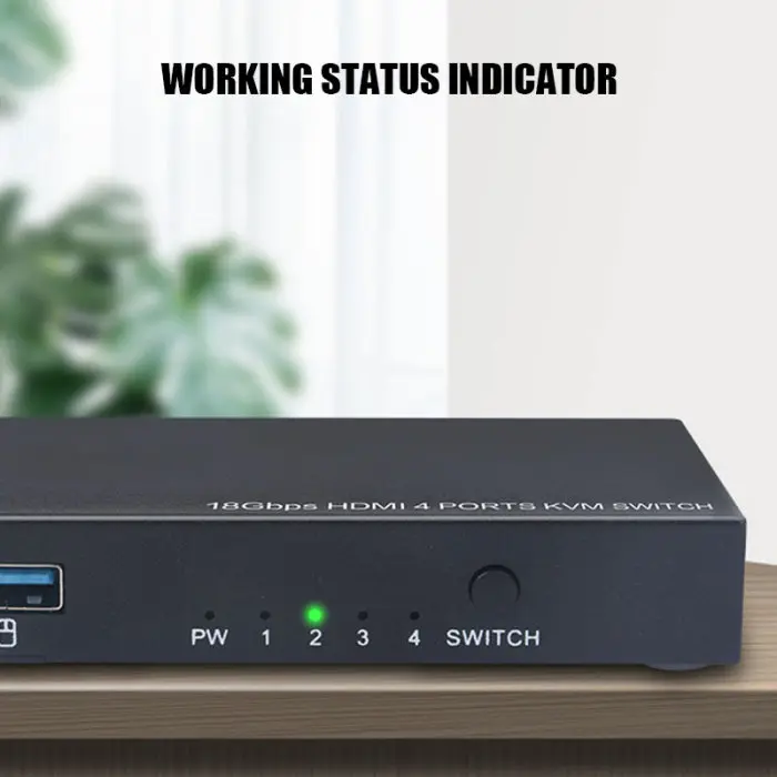 Ultra HD 4K HDMI KVM коммутатор 4 порта входы и 1 порт выходы HDMI2.0 мышь клавиатура USB Sharer VH99