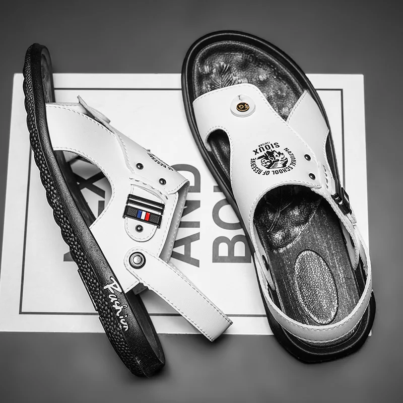 

New Men's Fashion Versatile Flat Shoes Summer Outdoor Large Size Flip-flops Casual Men's Sandals Trend Roman Shoes Beach Shoes