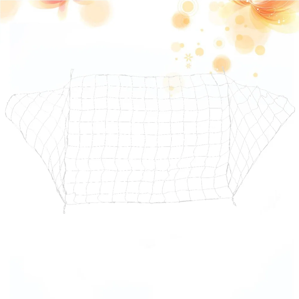 

7 Persons Football Soccer Goal Post Net Outdoor Standard Replacement Soccer Net Sports Training Net (White, 500x200cm)