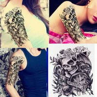 3d large temporary tattoo waterproof tattoo sleeves conversion of tattoos transferable fake tattooing flash stickers multi style