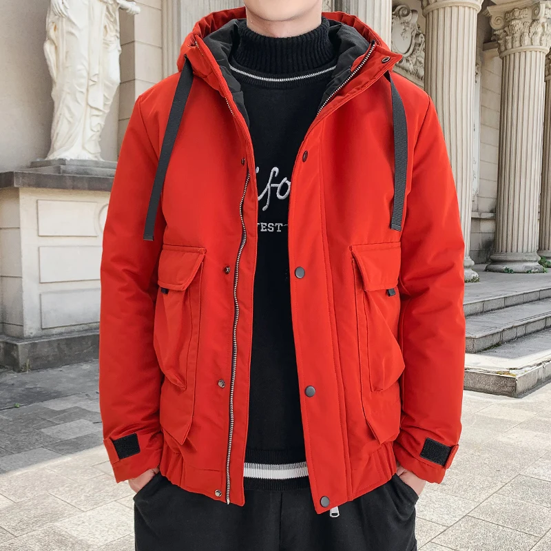 

BROWON Brand Mens Coats 2021 New WinterJackets Men Autumn Winter Warm Outwear Printed Jackets Windproof Hooded Jackets