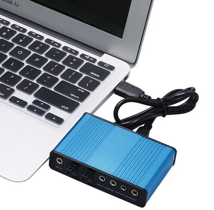 Звуковая карта Внешний Канал 5,1/7,1 оптическая аудио USB звуковая карта 5 каналов USB 2,0 внешние звуковые карты для ПК ноутбука динамик
