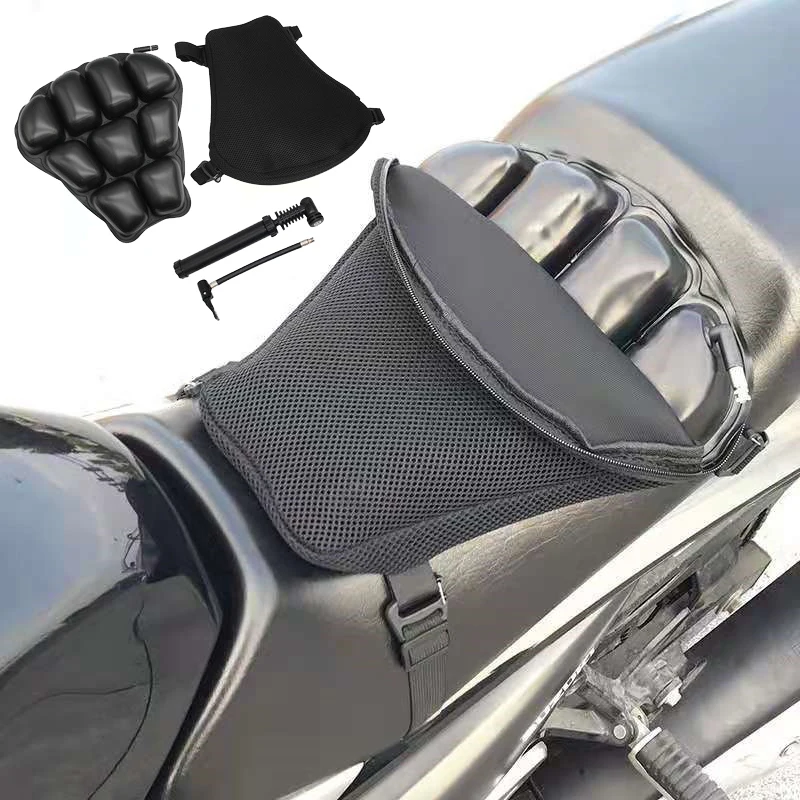 

Air Pad Motorcycle Seat Cushion Cover Universal 3D Air Bag Air Cushion Harley Car Cushion Breathable Non-slip Shock Absorption