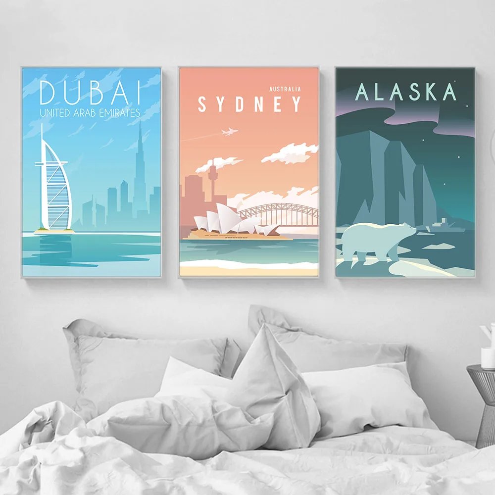 Hd Печать на холсте Живопись Испания Ханой Голландия Китай барбай Сидней