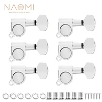 naomi guitar parts 6 right machine heads knobs guitar string tuning pegs machine head tuners chrome 151 gear ratio sealed